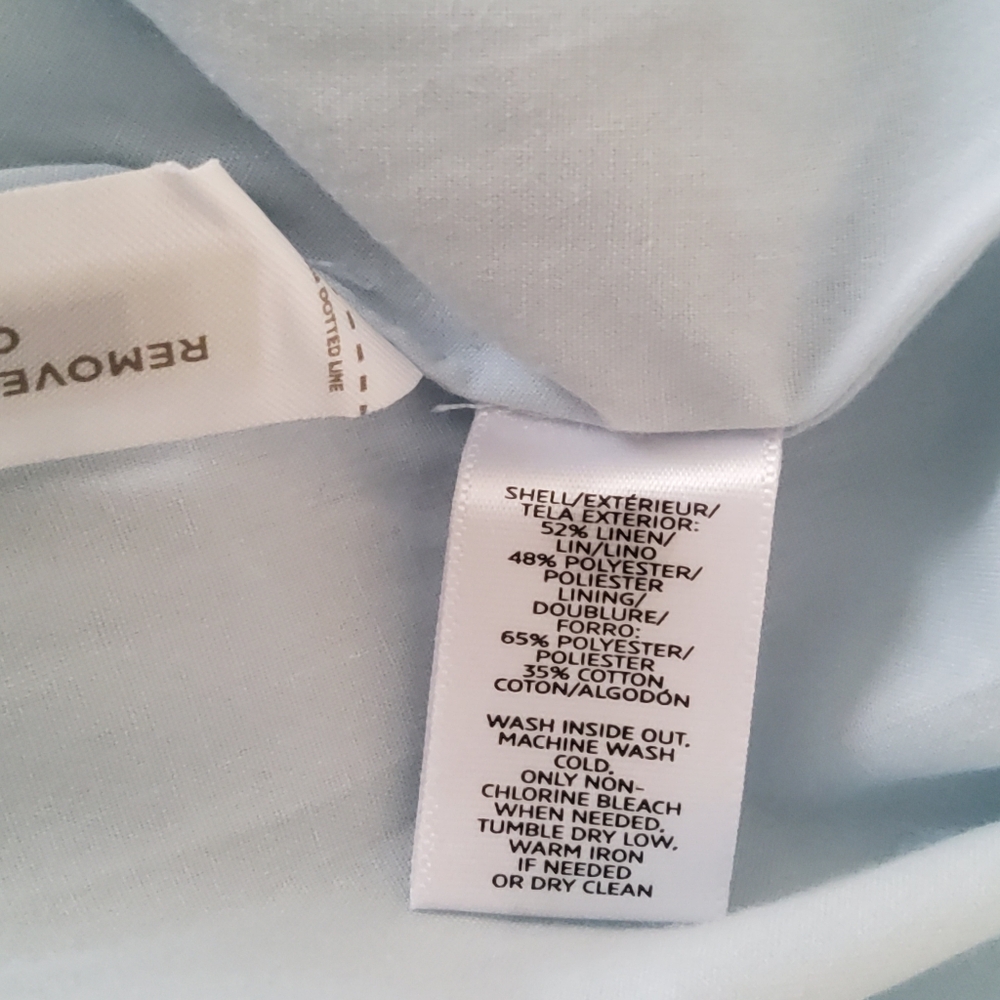 Ann Taylor Loft Linen Flare A-Line Mini Skirt Size 14 Blue New - Picture 7 of 10